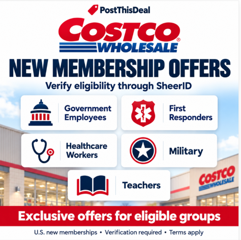 Costco new-membership promotion (SheerID verified groups)
