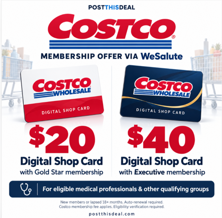 Costco Gold Star or Executive membership with digital Costco Shop Card bonus