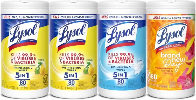 Lysol Disinfecting Wipes, Lemon + Mango + Linen, 80 ct (4-Pack)