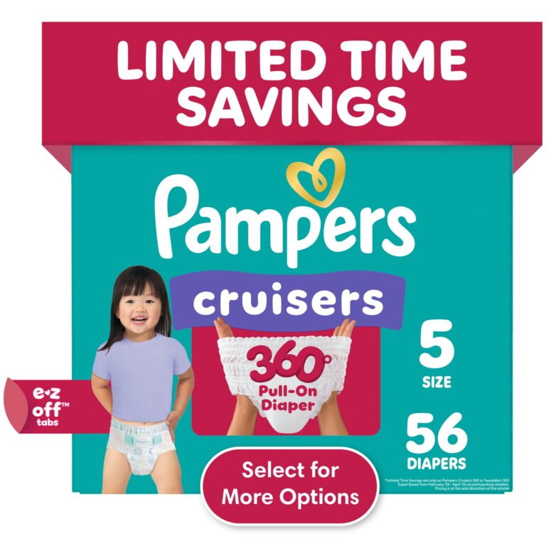 Pampers Cruisers 360 Baby Diapers, Size 5, 56 Count