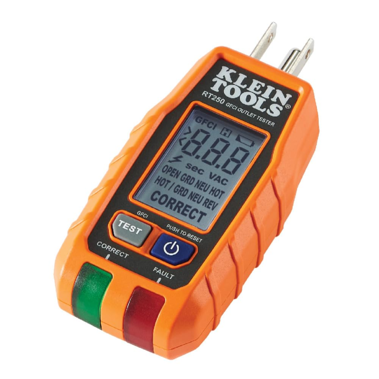 Klein Tools RT250 GFCI Outlet Tester with LCD Display, $16.00 (36% off)