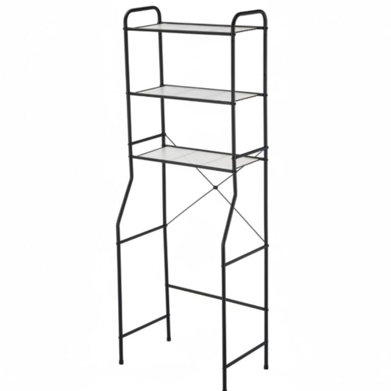 Mainstays Matte Black Steel 3-Shelf Bathroom Space Saver