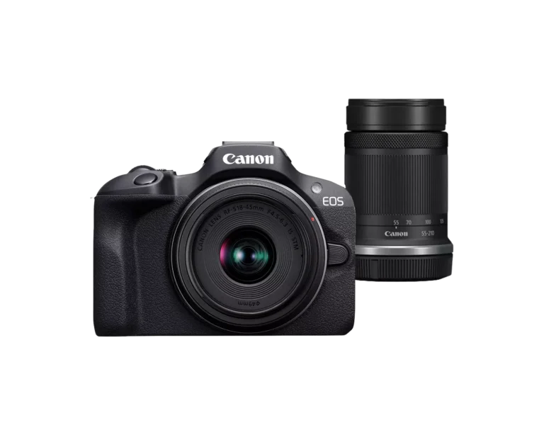 Canon EOS R100 Mirrorless Camera Kit with RF-S 18-45mm IS STM and RF-S 55-210mm IS STM (Refurbished)