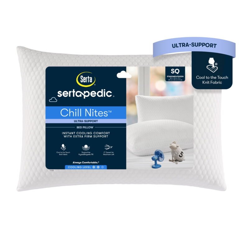 Sertapedic Chill Nites Cooling Ultra-Support Bed Pillow, Standard/Queen