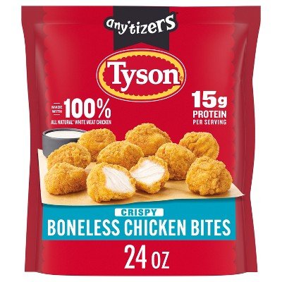 Tyson Any'tizers Frozen Crispy Chicken Bites - 24oz