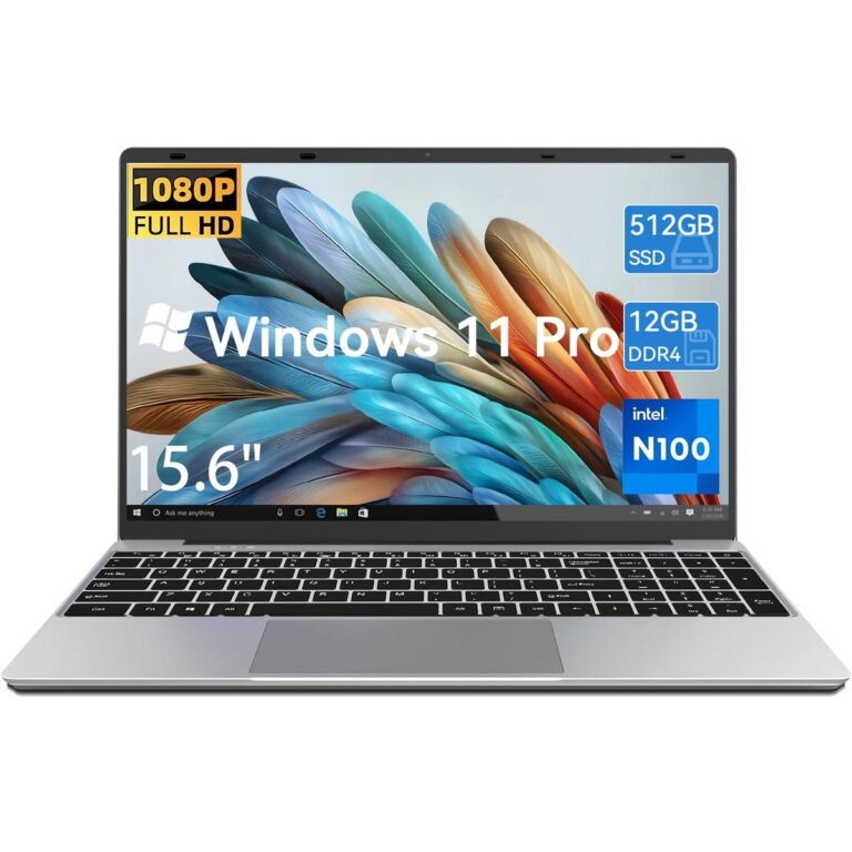 Windows 11 Pro Laptop 15.6inch, 12GB RAM 512GB SSD, 12th Gen Intel N100 Processor, 1920x1080, Webacm