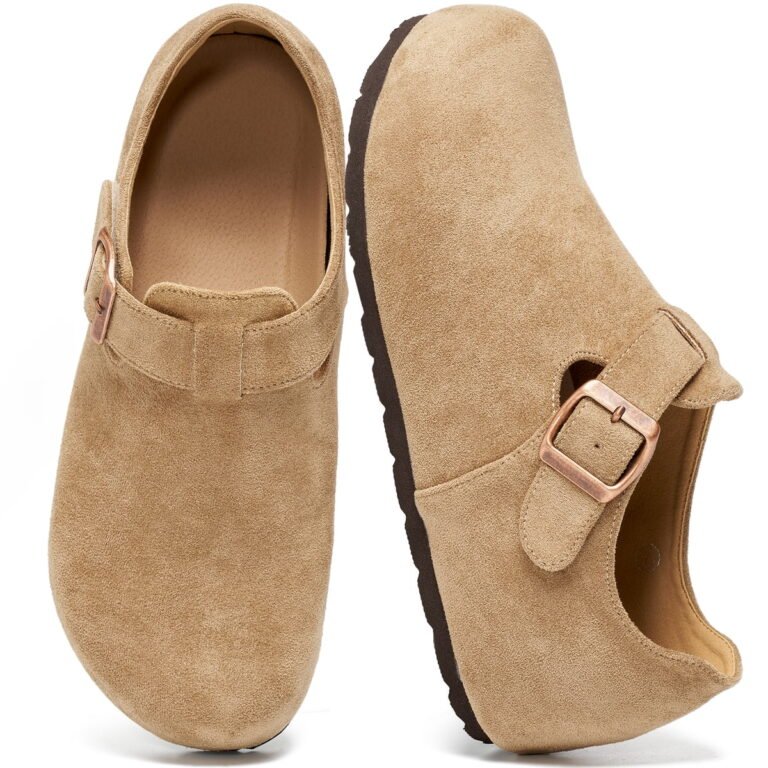 Women's Closed Toe Clogs Slip On Loafers Adjustable Buckle Strap Comfortable Casual Walking Shoes